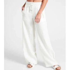 Athleta Cabo Wide Leg Linen Pant, size 6